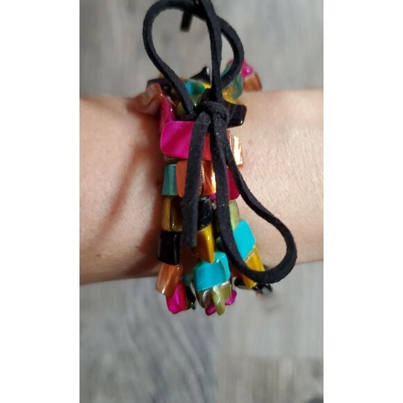Sonoma Colorful Beaded 3 Layer‎ Tie Bracelet - Picture 3 of 6